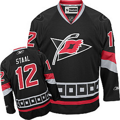 Discount Carolina Hurricanes 12 Eric Staal Black NHL Hockey Jersey Size Medium Officially Licensed